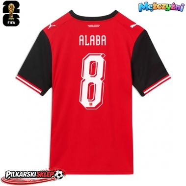 Austria David Alaba #8 Koszulka Podstawowa MŚ 2026 Krótki Rękaw