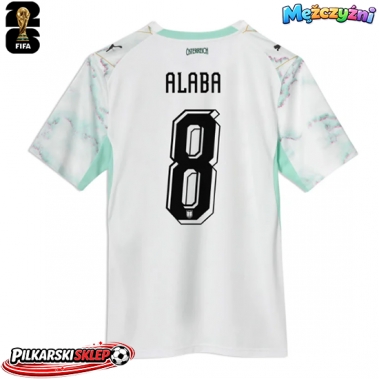 Austria David Alaba #8 Koszulka Wyjazdowa MŚ 2026 Krótki Rękaw