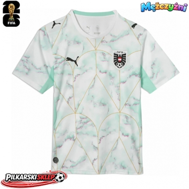 Austria Koszulka Wyjazdowa MŚ 2026 Krótki Rękaw