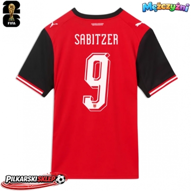 Austria Marcel Sabitzer #9 Koszulka Podstawowa MŚ 2026 Krótki Rękaw