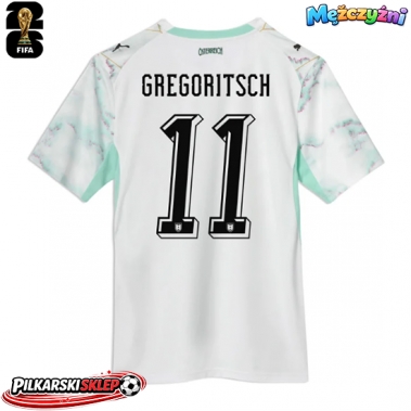 Austria Michael Gregoritsch #11 Koszulka Wyjazdowa MŚ 2026 Krótki Rękaw