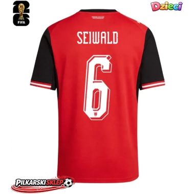 Austria Nicolas Seiwald #6 Koszulka Podstawowa dzieci MŚ 2026 Krótki Rękaw (+ krótkie spodenki)