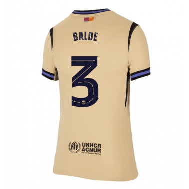 Barcelona Alejandro Balde #3 Koszulka Wyjazdowa damskie 2025-26 Krótki Rękaw Barcelona Alejandro Balde #3 Koszulka Wyjazdowa damskie 2025-26 Krótki Rękaw