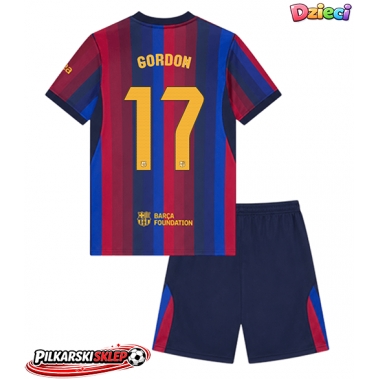 Barcelona Anthony Gordon #17 Koszulka Podstawowa dzieci 2026-27 Krótki Rękaw (+ krótkie spodenki)