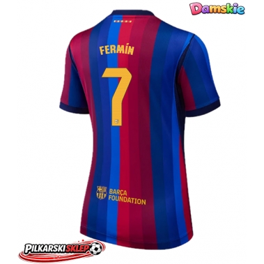 Barcelona Fermin Lopez #7 Koszulka Podstawowa damskie 2026-27 Krótki Rękaw