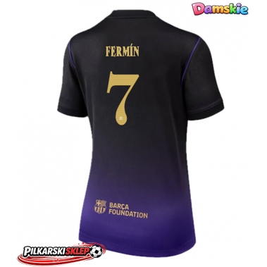 Barcelona Fermin Lopez #7 Koszulka Wyjazdowa damskie 2026-27 Krótki Rękaw