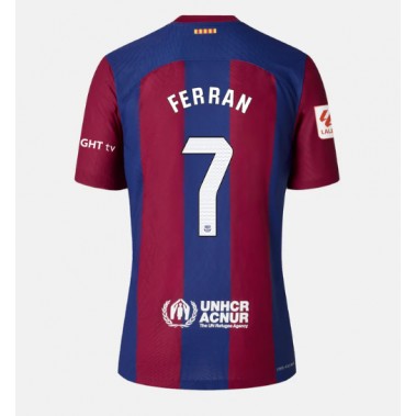 Barcelona Ferran Torres #7 Koszulka Podstawowa damskie 2023-24 Krótki Rękaw