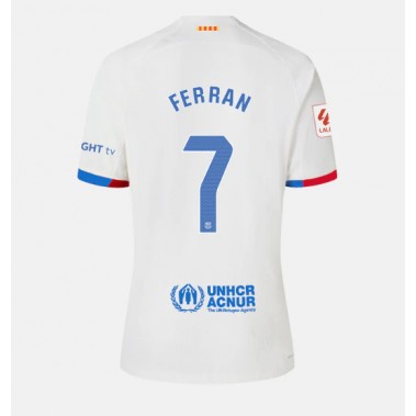 Barcelona Ferran Torres #7 Koszulka Wyjazdowa damskie 2023-24 Krótki Rękaw