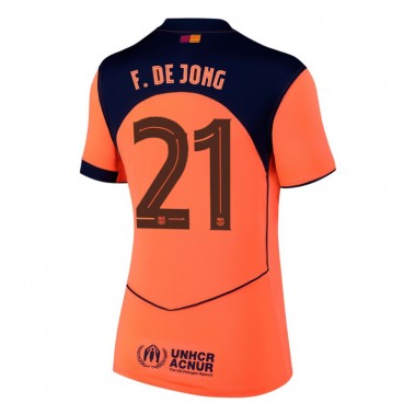 Barcelona Frenkie de Jong #21 Koszulka Trzecia damskie 2025-26 Krótki Rękaw