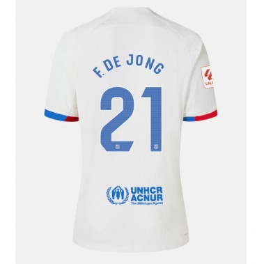 Barcelona Frenkie de Jong #21 Koszulka Wyjazdowa 2023-24 Krótki Rękaw