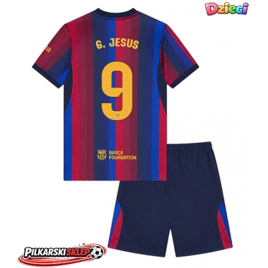 Barcelona Gabriel Jesus #9 Koszulka Podstawowa dzieci 2026-27 Krótki Rękaw (+ krótkie spodenki)