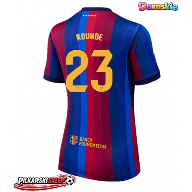 Barcelona Jules Kounde #23 Koszulka Podstawowa damskie 2026-27 Krótki Rękaw
