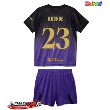 Barcelona Jules Kounde #23 Koszulka Wyjazdowa dzieci 2026-27 Krótki Rękaw (+ krótkie spodenki)