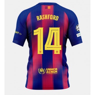 Barcelona Marcus Rashford #14 Koszulka Podstawowa 2025-26 Krótki Rękaw