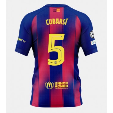 Barcelona Pau Cubarsi #5 Koszulka Podstawowa 2025-26 Krótki Rękaw Barcelona Pau Cubarsi #5 Koszulka Podstawowa 2025-26 Krótki Rękaw