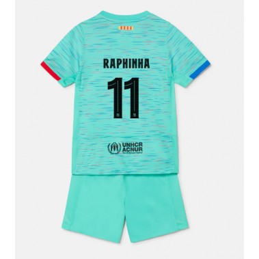 Barcelona Raphinha Belloli #11 Koszulka Trzecia dzieci 2023-24 Krótki Rękaw (+ krótkie spodenki)