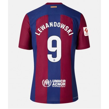 Barcelona Robert Lewandowski #9 Koszulka Podstawowa 2023-24 Krótki Rękaw