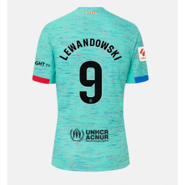 Barcelona Robert Lewandowski #9 Koszulka Trzecia damskie 2023-24 Krótki Rękaw