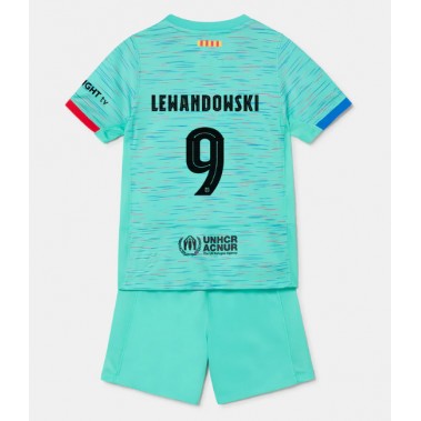 Barcelona Robert Lewandowski #9 Koszulka Trzecia dzieci 2023-24 Krótki Rękaw (+ krótkie spodenki)