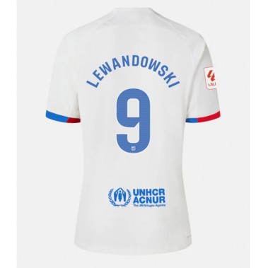 Barcelona Robert Lewandowski #9 Koszulka Wyjazdowa 2023-24 Krótki Rękaw