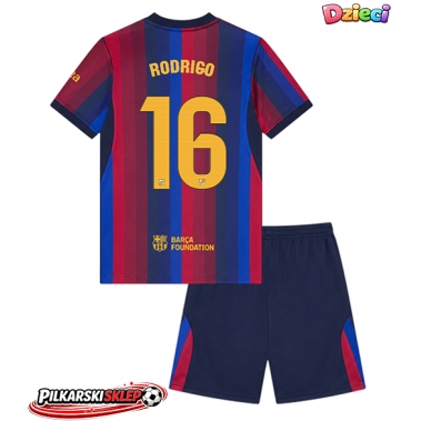 Barcelona Rodri Hernandez #16 Koszulka Podstawowa dzieci 2026-27 Krótki Rękaw (+ krótkie spodenki)