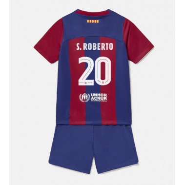 Barcelona Sergi Roberto #20 Koszulka Podstawowa dzieci 2023-24 Krótki Rękaw (+ krótkie spodenki)