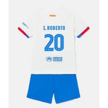 Barcelona Sergi Roberto #20 Koszulka Wyjazdowa dzieci 2023-24 Krótki Rękaw (+ krótkie spodenki)