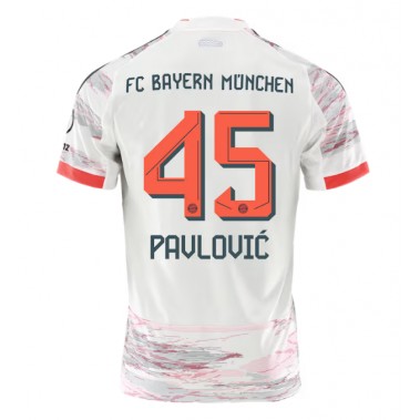 Bayern Munich Aleksandar Pavlovic #45 Koszulka Wyjazdowa 2025-26 Krótki Rękaw Bayern Munich Aleksandar Pavlovic #45 Koszulka Wyjazdowa 2025-26 Krótki Rękaw