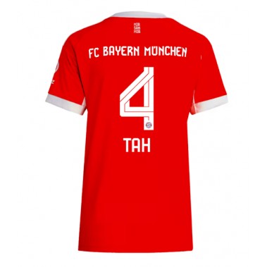 Bayern Munich Jonathan Tah #4 Koszulka Podstawowa damskie 2025-26 Krótki Rękaw Bayern Munich Jonathan Tah #4 Koszulka Podstawowa damskie 2025-26 Krótki Rękaw