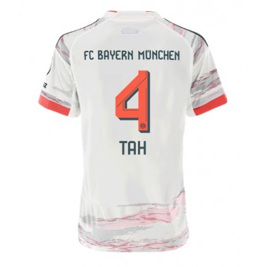 Bayern Munich Jonathan Tah #4 Koszulka Wyjazdowa damskie 2025-26 Krótki Rękaw Bayern Munich Jonathan Tah #4 Koszulka Wyjazdowa damskie 2025-26 Krótki Rękaw