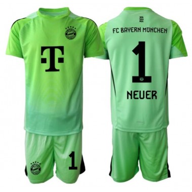 Bayern Munich Manuel Neuer #1 Bramkarskie Koszulka Podstawowa dzieci 2025-26 Krótki Rękaw (+ krótkie spodenki)