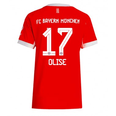 Bayern Munich Michael Olise #17 Koszulka Podstawowa damskie 2025-26 Krótki Rękaw Bayern Munich Michael Olise #17 Koszulka Podstawowa damskie 2025-26 Krótki Rękaw