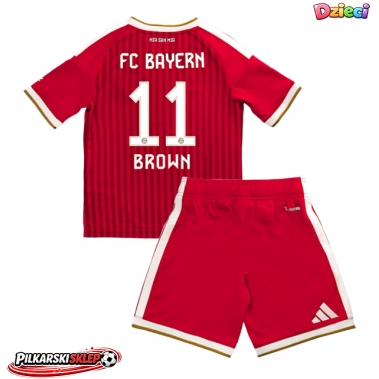 Bayern Munich Nathaniel Brown #11 Koszulka Podstawowa dzieci 2026-27 Krótki Rękaw (+ krótkie spodenki)