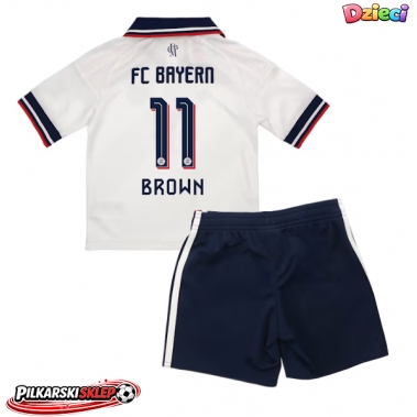 Bayern Munich Nathaniel Brown #11 Koszulka Wyjazdowa dzieci 2026-27 Krótki Rękaw (+ krótkie spodenki)