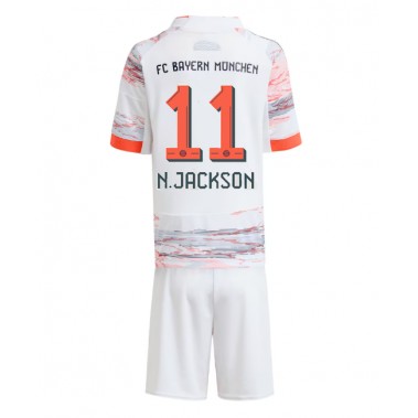 Bayern Munich Nicolas Jackson #11 Koszulka Wyjazdowa dzieci 2025-26 Krótki Rękaw (+ krótkie spodenki)