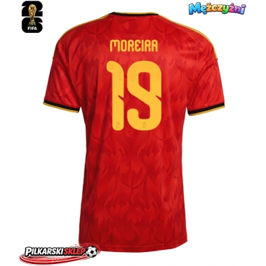 Belgia Diego Moreira #19 Koszulka Podstawowa MŚ 2026 Krótki Rękaw