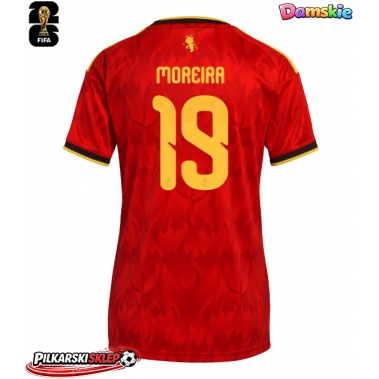 Belgia Diego Moreira #19 Koszulka Podstawowa damskie MŚ 2026 Krótki Rękaw