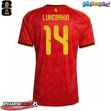 Belgia Dodi Lukebakio #14 Koszulka Podstawowa MŚ 2026 Krótki Rękaw