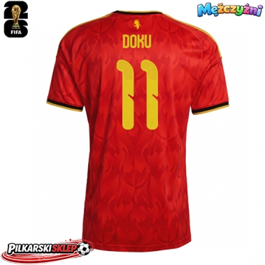 Belgia Jeremy Doku #11 Koszulka Podstawowa MŚ 2026 Krótki Rękaw
