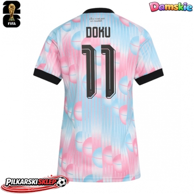 Belgia Jeremy Doku #11 Koszulka Wyjazdowa damskie MŚ 2026 Krótki Rękaw