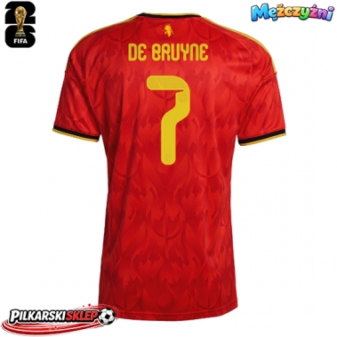 Belgia Kevin De Bruyne #7 Koszulka Podstawowa MŚ 2026 Krótki Rękaw