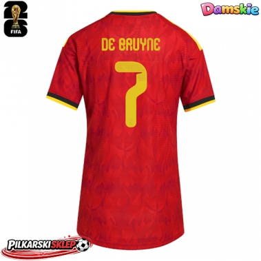 Belgia Kevin De Bruyne #7 Koszulka Podstawowa damskie MŚ 2026 Krótki Rękaw