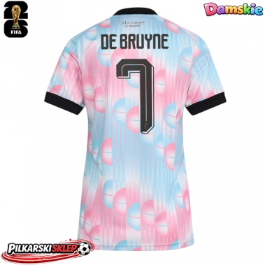 Belgia Kevin De Bruyne #7 Koszulka Wyjazdowa damskie MŚ 2026 Krótki Rękaw