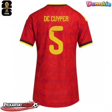Belgia Maxim De Cuyper #5 Koszulka Podstawowa damskie MŚ 2026 Krótki Rękaw