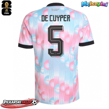 Belgia Maxim De Cuyper #5 Koszulka Wyjazdowa MŚ 2026 Krótki Rękaw
