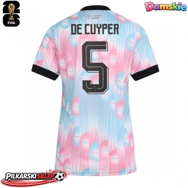 Belgia Maxim De Cuyper #5 Koszulka Wyjazdowa damskie MŚ 2026 Krótki Rękaw