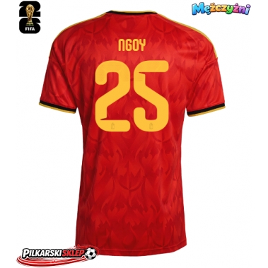 Belgia Nathan Ngoy #25 Koszulka Podstawowa MŚ 2026 Krótki Rękaw