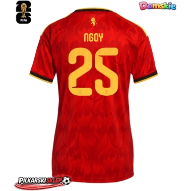 Belgia Nathan Ngoy #25 Koszulka Podstawowa damskie MŚ 2026 Krótki Rękaw