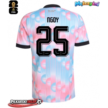 Belgia Nathan Ngoy #25 Koszulka Wyjazdowa MŚ 2026 Krótki Rękaw