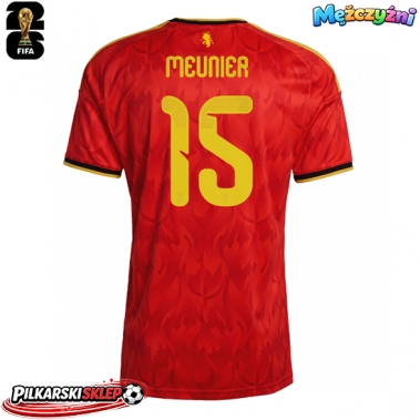 Belgia Thomas Meunier #15 Koszulka Podstawowa MŚ 2026 Krótki Rękaw